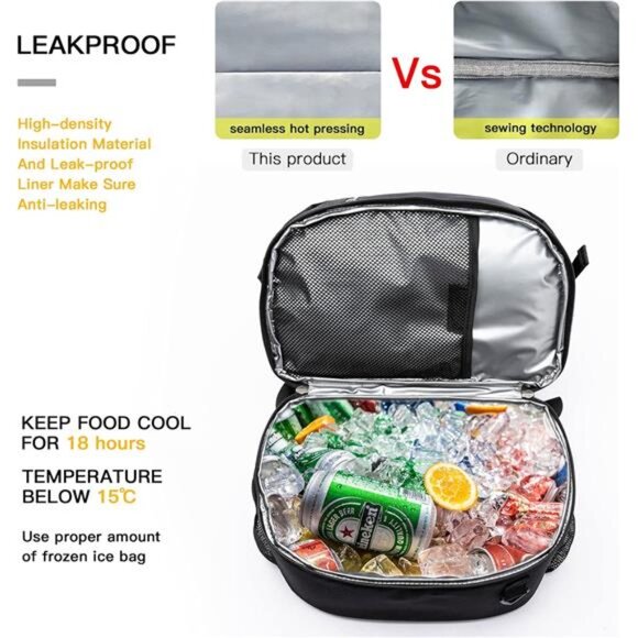 Insulated CoolerBackpack 38/42Cans DoubleDeck Leakproof Lightweight SoftBackpack - Picture 4 of 7